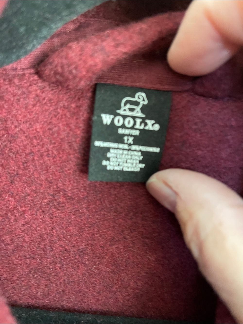 Oversized Teddy Shacket Jacket in Deep Burgundy - Picture 2 of 4